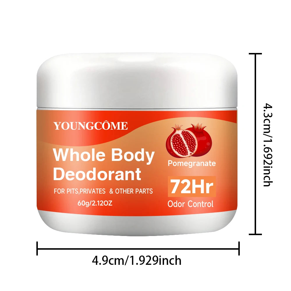 Whole Body Deodorant Stick 72 Hour Odor Control Long-Lasting Fragrance Armpit Odor Remove Sweat Refreshing Antiperspirant Stick