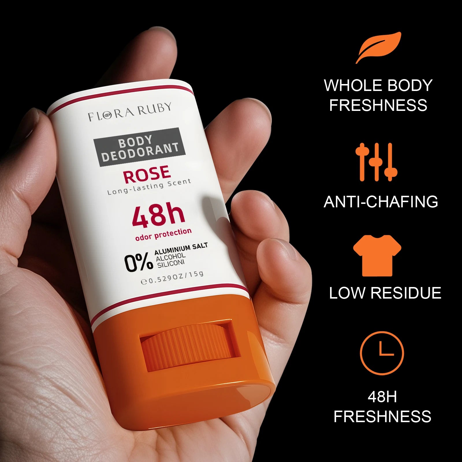 6Pcs/set Deodorant Women Men & Solid Perfume 48H Sweat Proof Deodorizing，Dry & Refreshing Sports Fragrances Scent Set